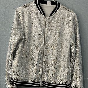 Sequin Bomber Jacket